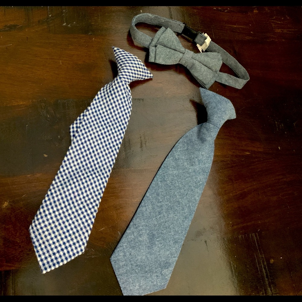 Toddler boy ties and bow tie